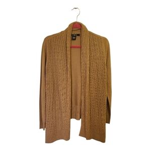 89th & Madison Camel Open Front Cardigan